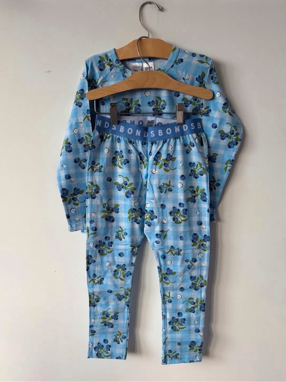 Bonds Blue Floral Long Sleeve Pajama Set